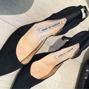 Manolo Blahnik Classic Black Slingback Heels